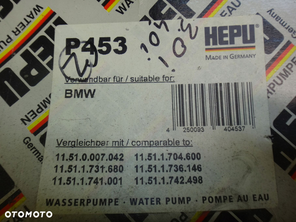 POMPA WODNA HEPU P453 BMW E34 530 540 I M60 - 4