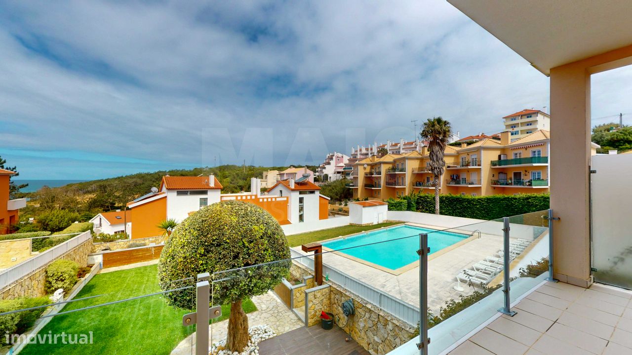 Fantástica Moradia T3+1 com vista mar,condomínio com piscina,500m d...