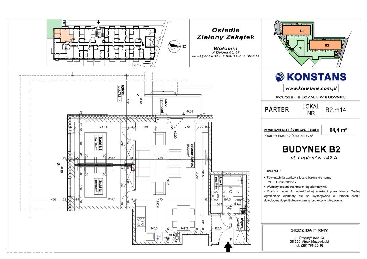 3-pokojowe mieszkanie 64m2 Bez Prowizji - Pełny obrazek: 2/4