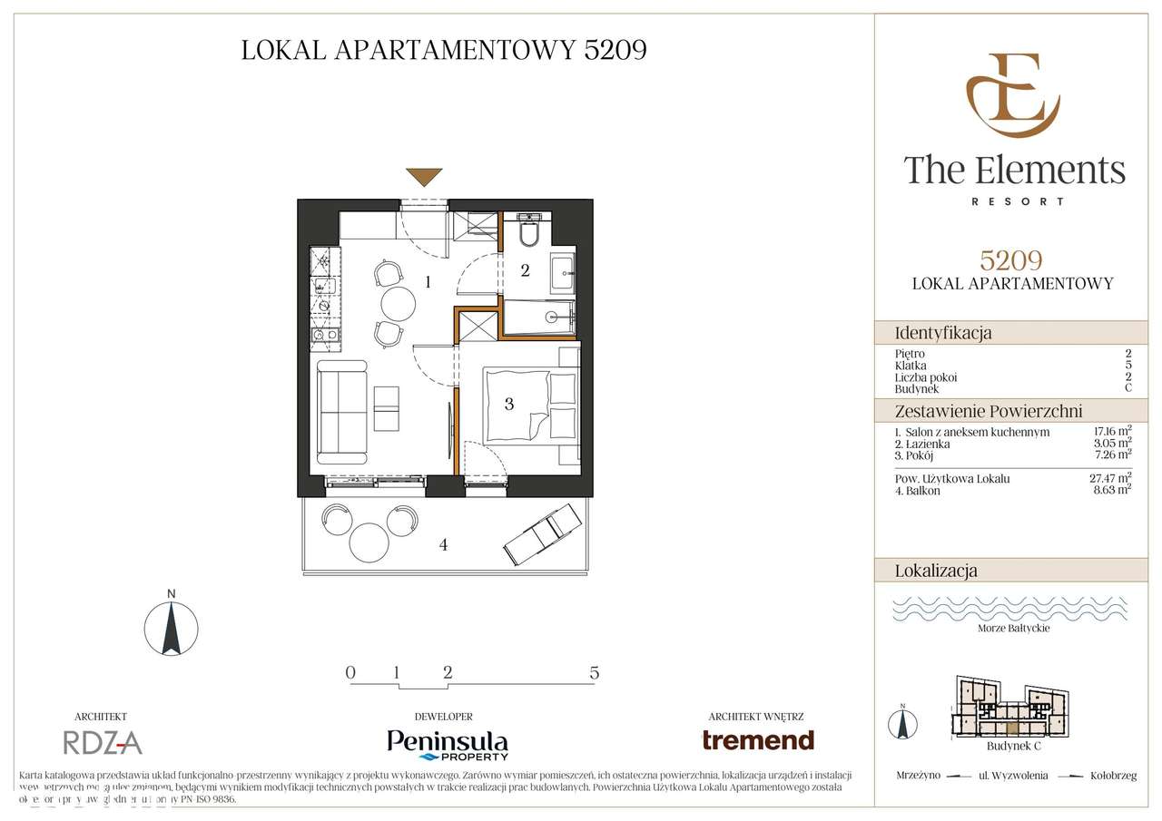 The Elements Resort | apartament 2-pok. | 5209 - Pełny obrazek: 2/7