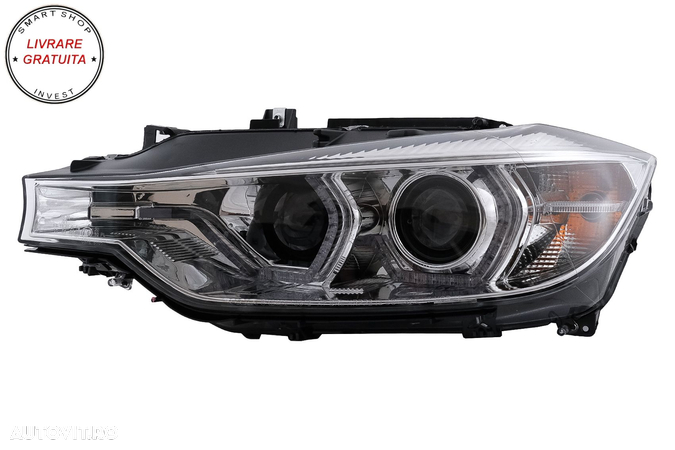 Faruri Angel Eyes LED DRL BMW 3 Series F30 F31 Sedan Touring (10.2011-05.2015) Cro- livrare gratuita - 2