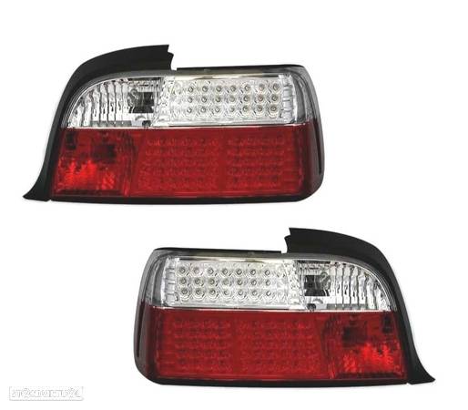 FAROLINS TRASEIRTOS LED PARA BMW E36 VERMELHO CLARO - 1