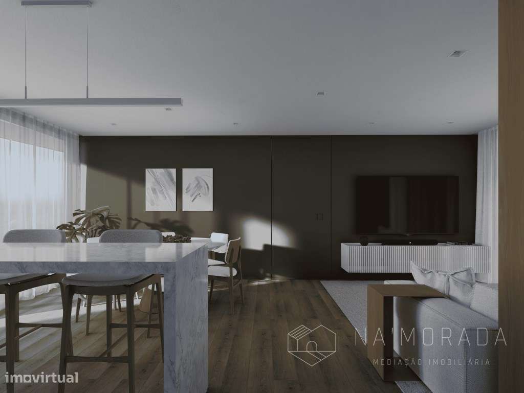 Apartamento T3 com terraço de 40m2 em São Félix da Marinha-17