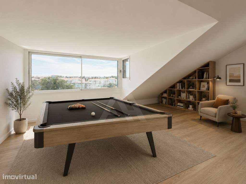 Moradia T5 na Amoreira com vista mar, piscina e jardim privativo-42