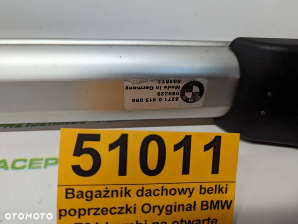 Bagażnik dachowy belki poprzeczki Oryginał BMW E91 kombi na otwarte relingi (przed liftem). - 8