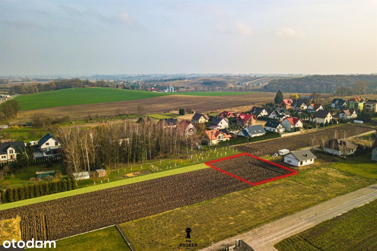 Działka Budowlana|Płaska|8Ar|Centrum Proszowic