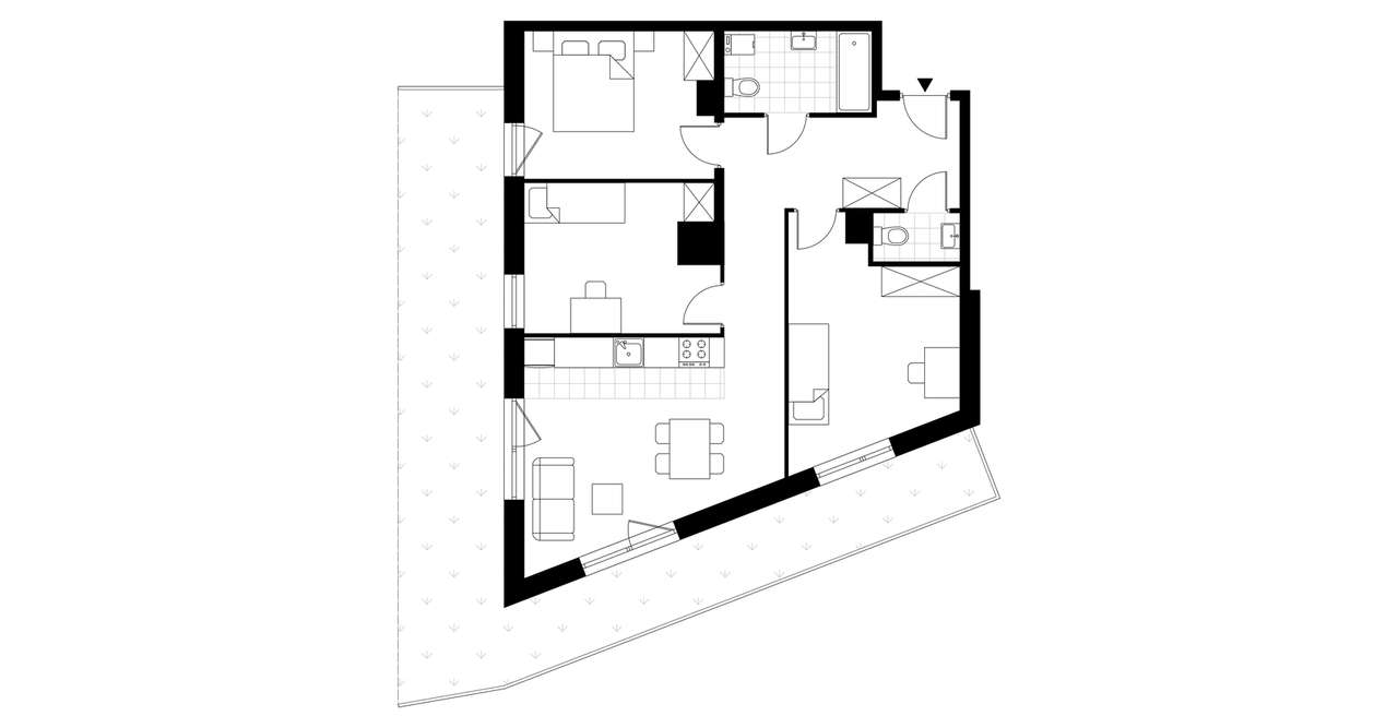 4-pokojowe mieszkanie 72m2 + ogródek - Pełny obrazek: 3/8
