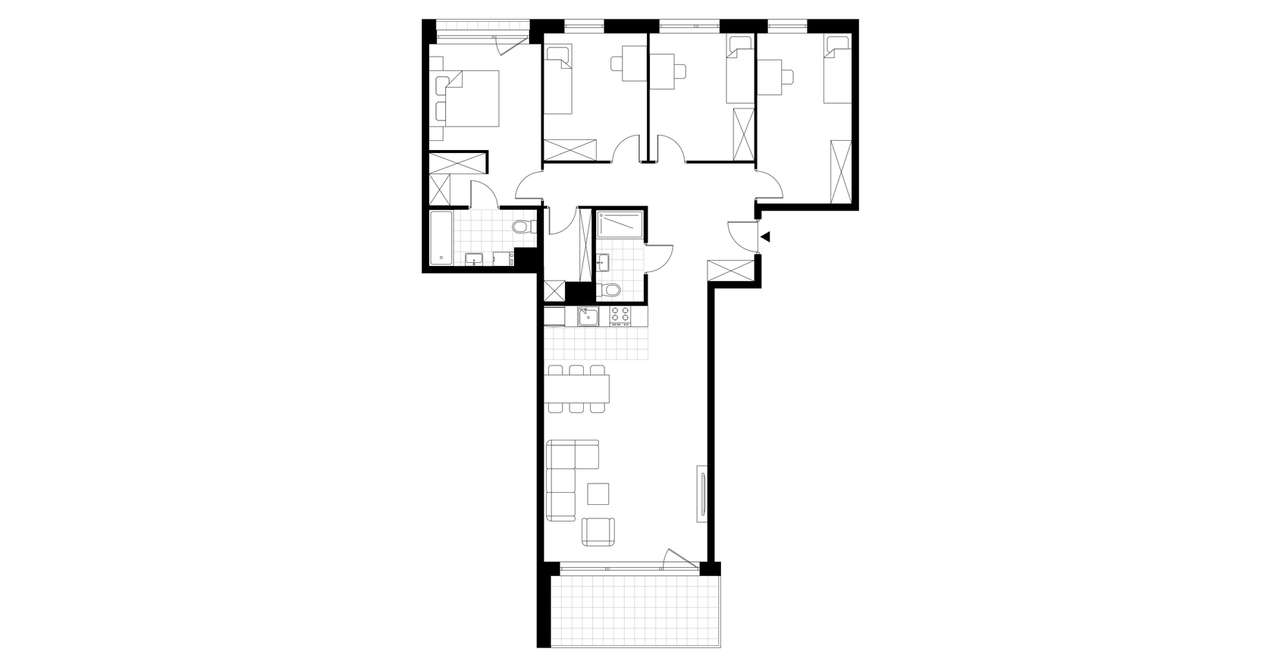 5-pokojowe mieszkanie 111m2 + balkon - Pełny obrazek: 3/8