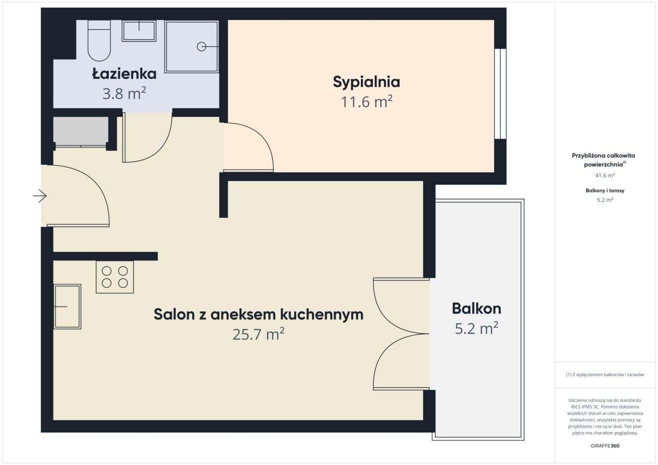 2-pokojowy apartament Nowa Cena-13