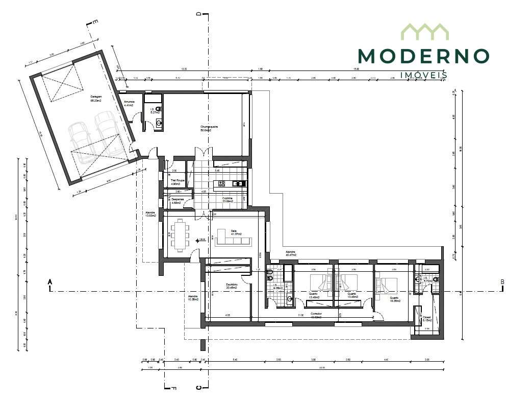 Moradia Térrea T4 com piscina (nova, em construção)-38