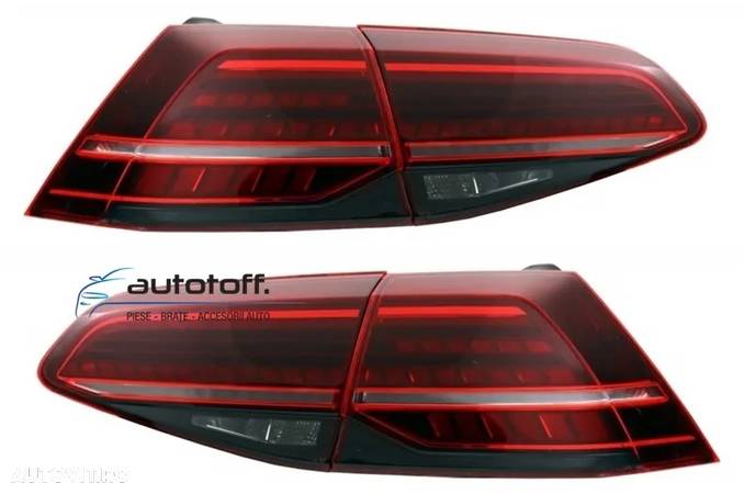 Difuzor bara spate si Stopuri LED VW Golf 7 Facelift (2017+) GTI Design - 4