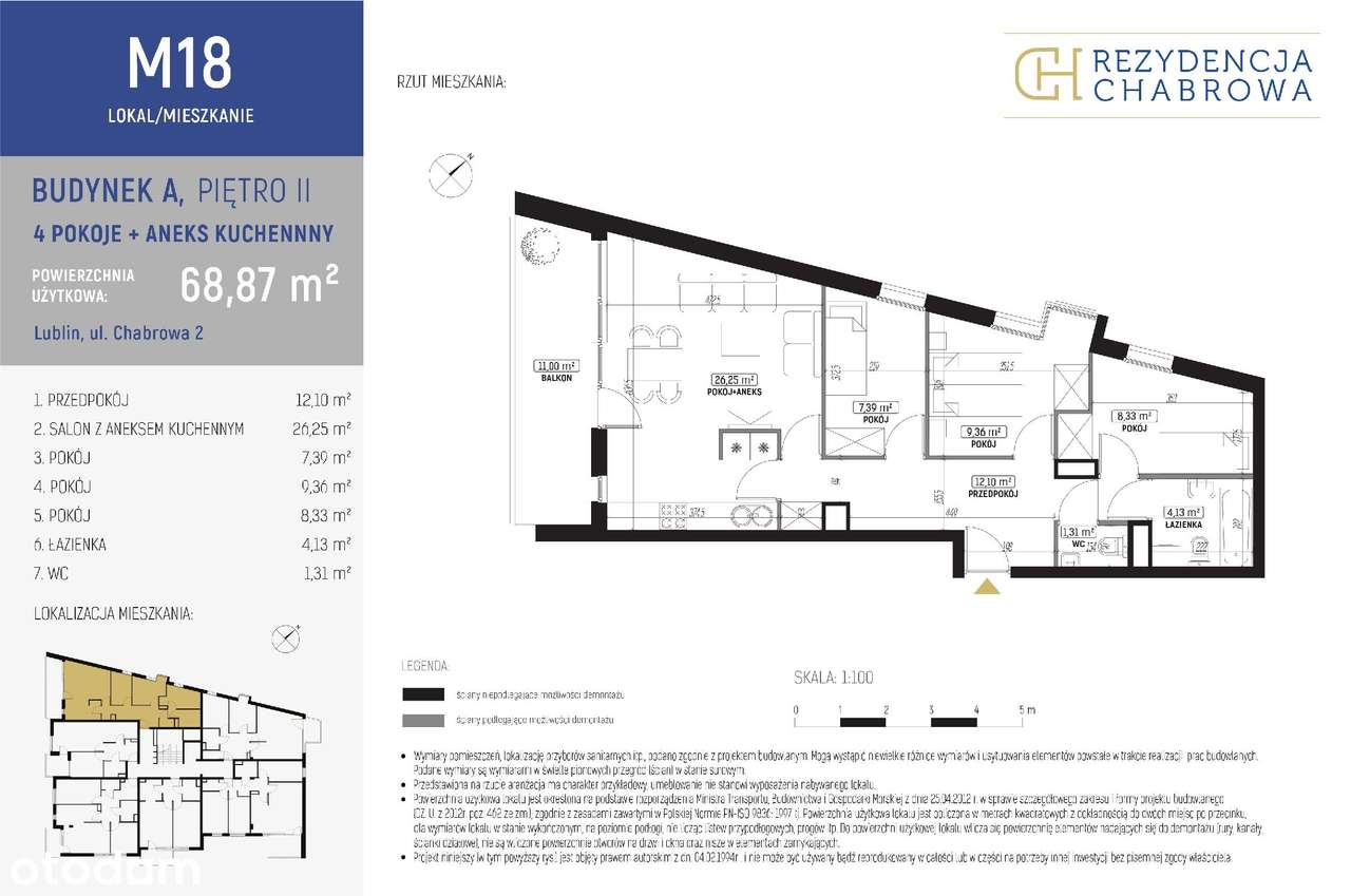 Nowe mieszkanie w inw. Rezydencja Chabrowa | A.M18 - Pełny obrazek: 2/7