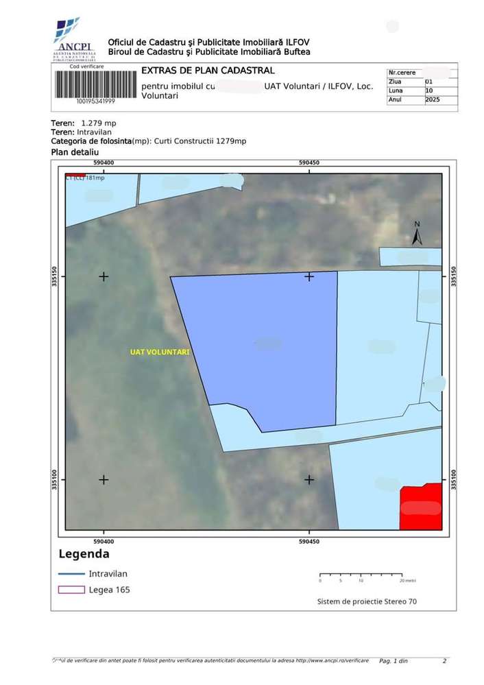 Pipera, teren 1.460mp în Zonă Exclusiv Rezidențiala-1