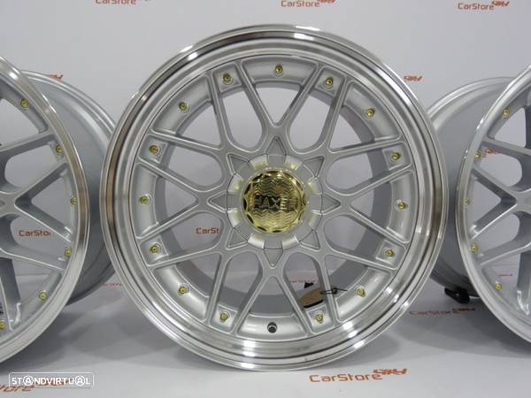 Jantes Haxer HX025 18 " 8 et 30 + 9 et 35 5x120 + 5x112 Cinza+ aba polida - 2