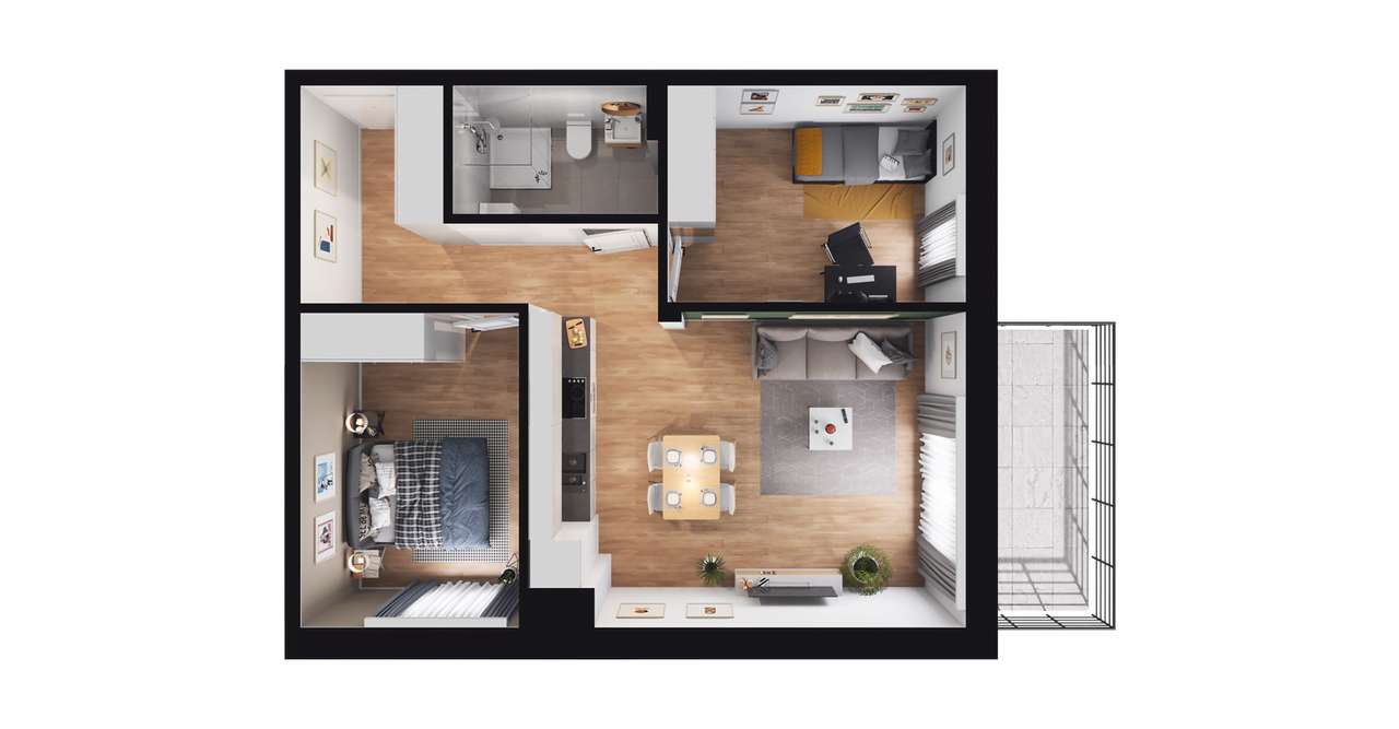 Bliska4.Szyndzielnia  | mieszkanie 3-pok. | D1/24 - Pełny obrazek: 4/10