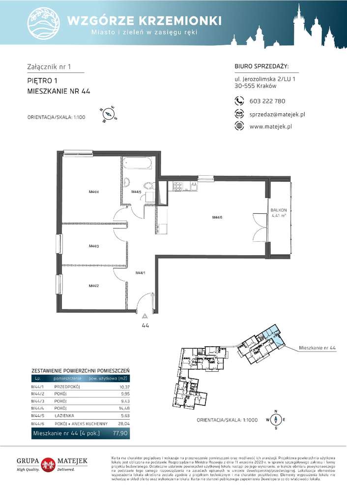 Wzgórze Krzemionki II | mieszkanie 4-pok. | 44 - Pełny obrazek: 2/7