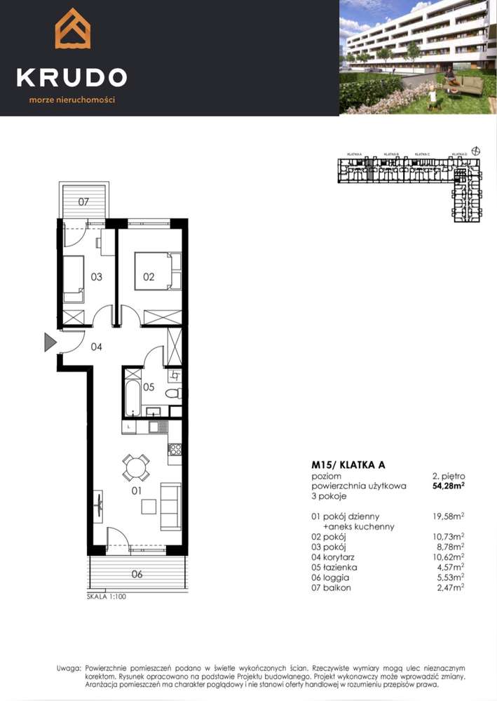 Do własnej aranżacji z loggią i balkonem,miejscem postojowym i komórką-0