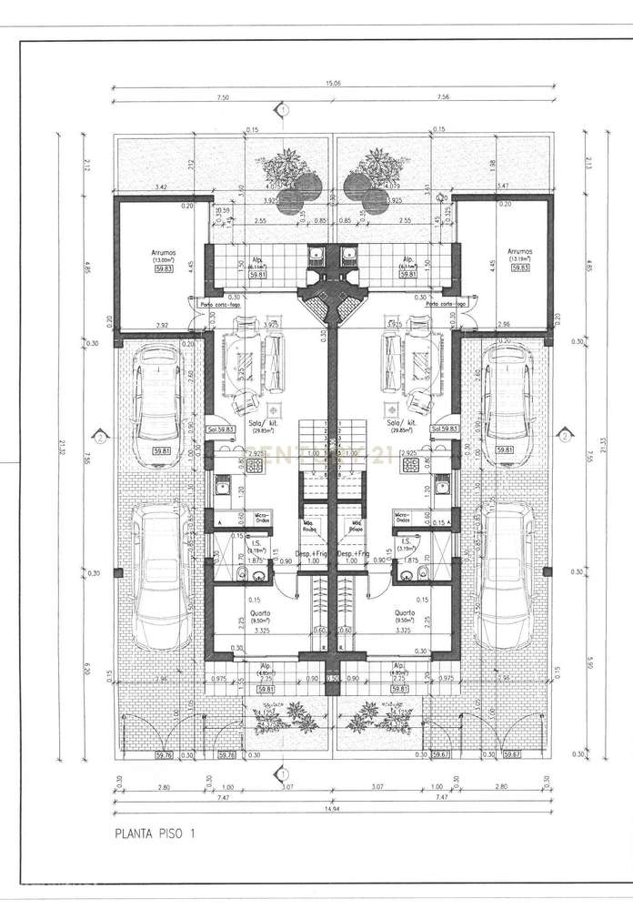 Moradia T3 Geminada em construção - Fernão Ferro - Grande imagem: 2/3