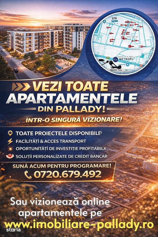 Apartament 2 camere Pallady, Studio, OPORTUNITATE, Profita ACUM