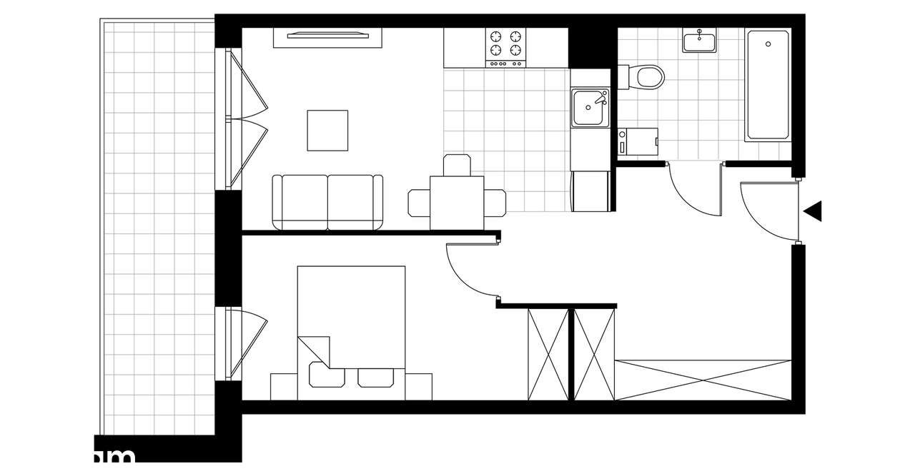 2-pokojowe mieszkanie 42m2 + balkon Bez Prowizji - Pełny obrazek: 4/9