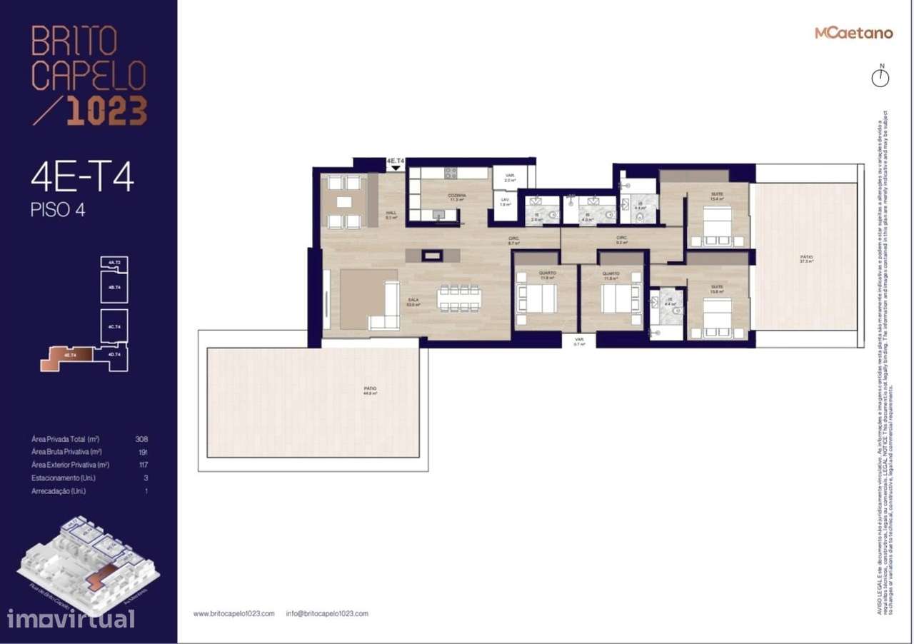 Penthouse T4 com Terraços Privativos | Condomínio Brito Capelo 1023, M-49
