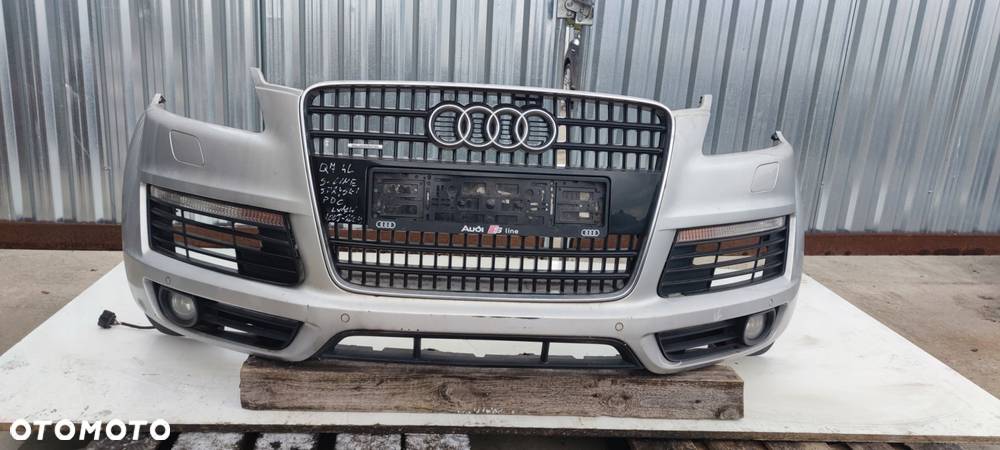 ZDERZAK PRZÓD AUDI Q7 4L S LINE SPRYSKI PDC LY7W KOMPLET ORYGINAŁ ! - 2