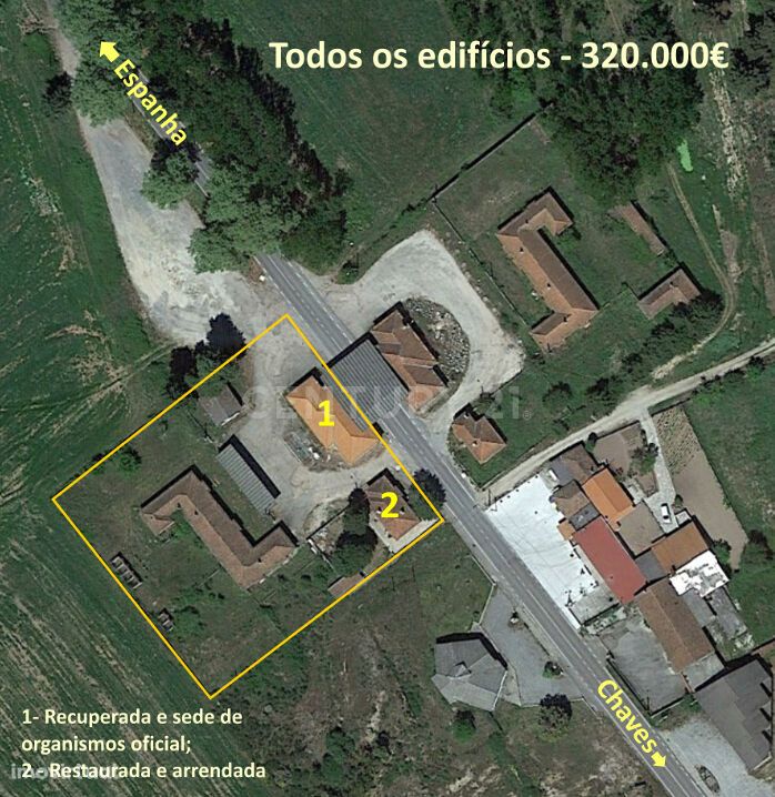 Conjunto de edifícios do lado poente da estrada