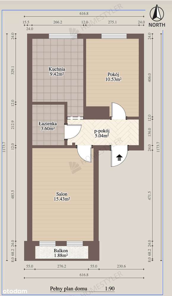 Ruda Śląska, Orzegów | 51m2 | 2 Pokoje | Idealny Układ +Miejskie Media - Pełny obrazek: 3/3