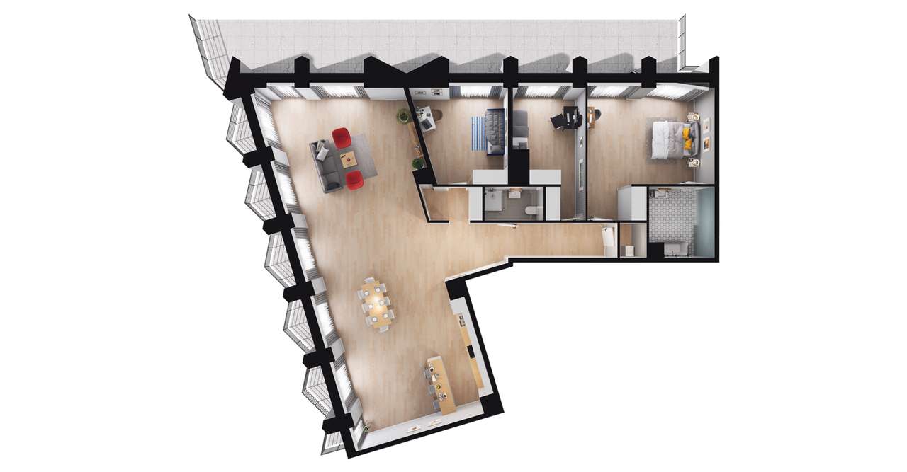 Bernardyńska 4 | mieszkanie 4-pok. | A/5/01 - Pełny obrazek: 3/9