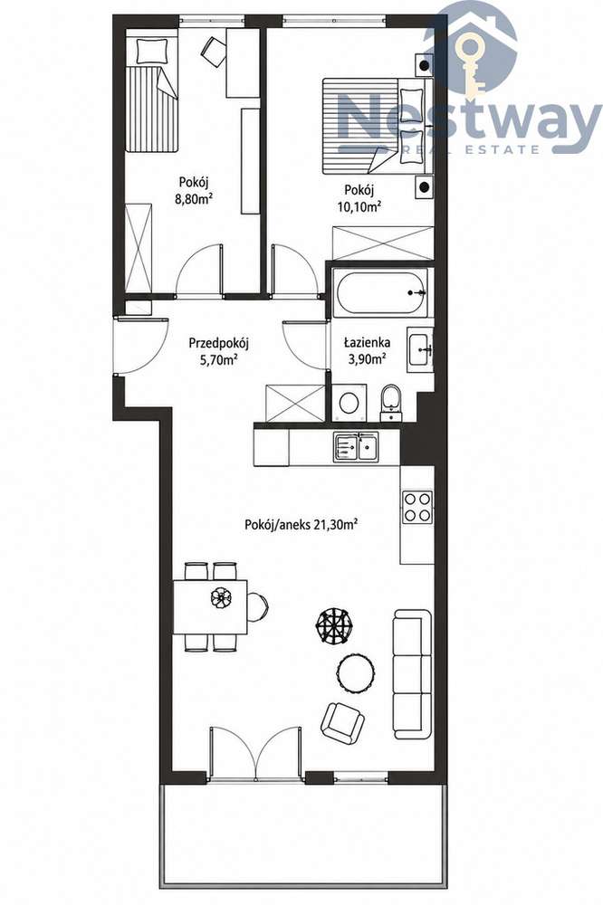 Dębskiego| 3 Pokoje| Do wejścia| Balkon| 2 M posto-19