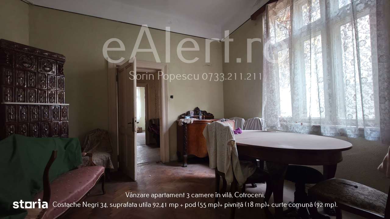 Apartament cu 3 camere în vilă, Cotroceni – Costache Negri 34-11