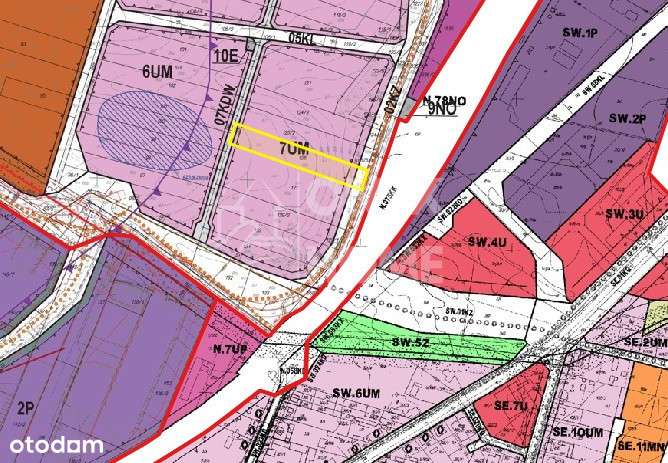 Kobylnica ul. Kilińskiego, działka objęta Mpzp-10