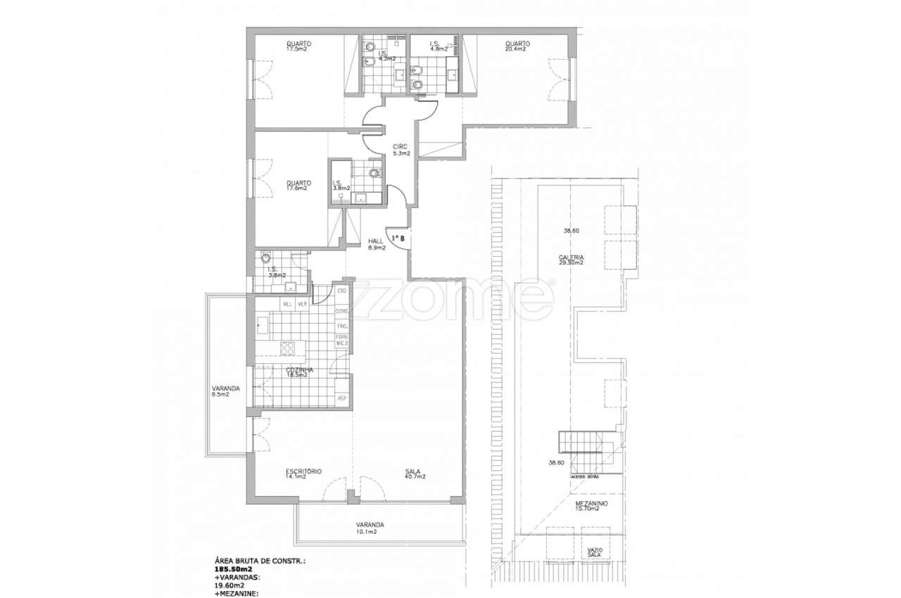 Apartamento T3 com Mezanino – 3 lugares de garagem-24