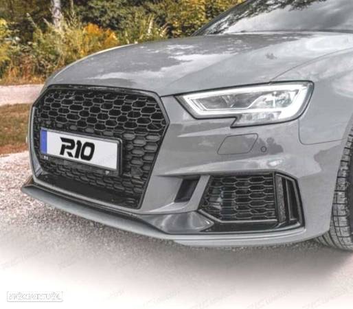 GRELHA PARA AUDI A3 8V 17-19 LOOK RS3 PRETO BRILHANTE - 2