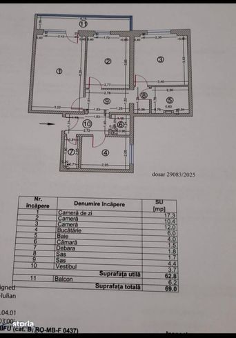 Apartament 3 camere Dna Ghica Parc Plumbuita - loc parcare ADP-1