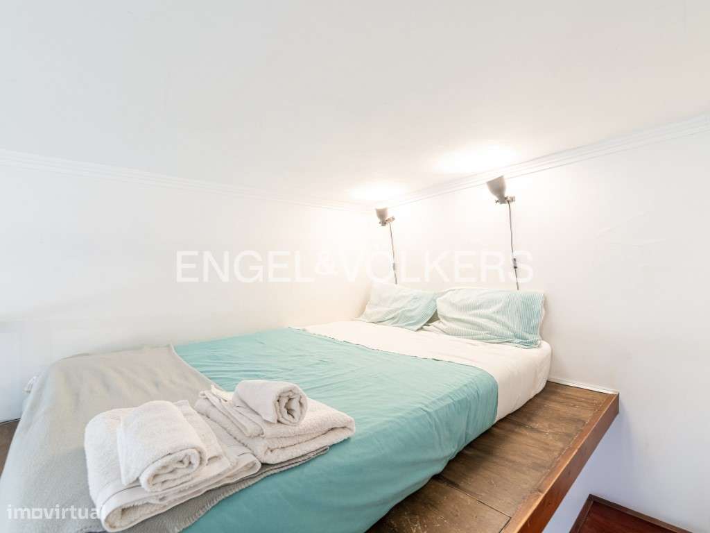 T1 na Graça com Terraço e Mezzanine - Grande imagem: 4/17