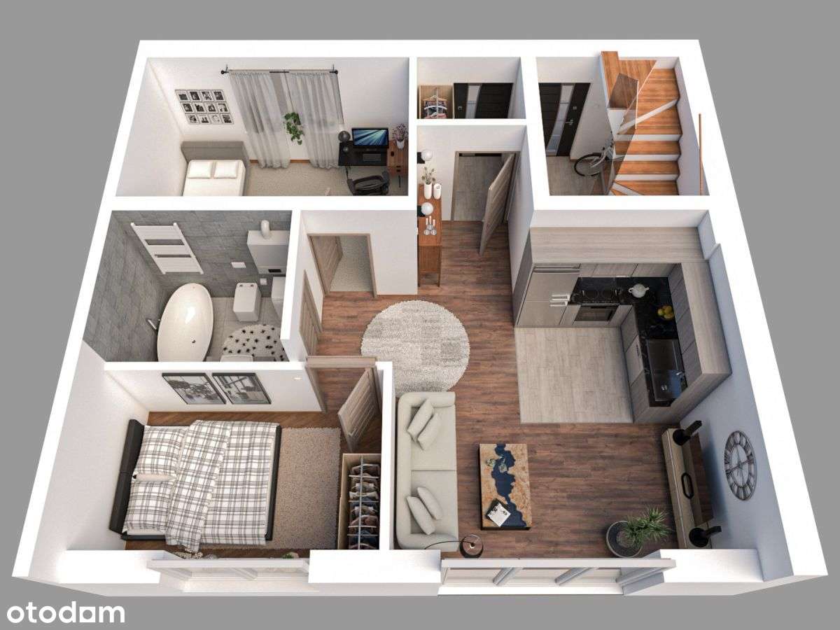 3 pokoje 53 m, ogród, 2 miejsca gratis ul. Agrarna - Pełny obrazek: 2/4