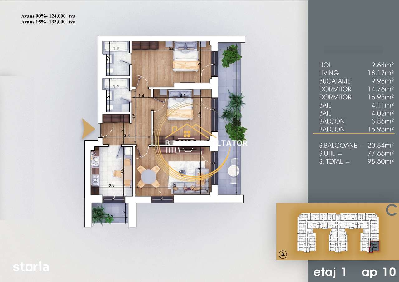 Modern|Ansamblu la 8 minute de metrou Teclu Pallady Ikea Titan-7