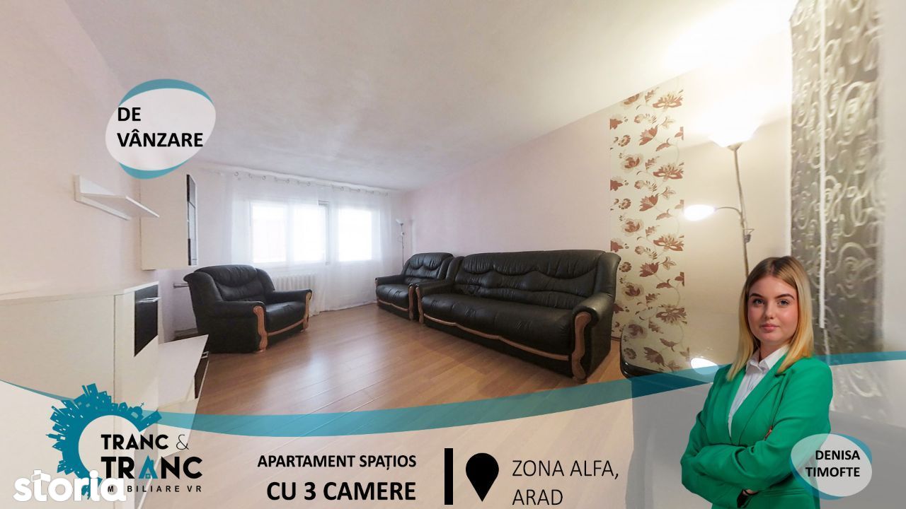 Apartament spațios cu 3 camere în Alfa(ID:27712)