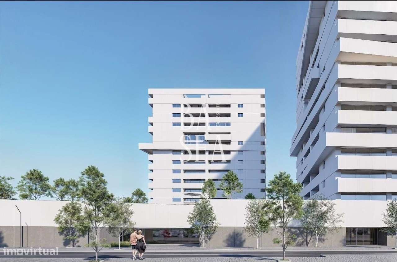 Apartamento T2 novo em condomínio com piscina em Ramalde Porto-12