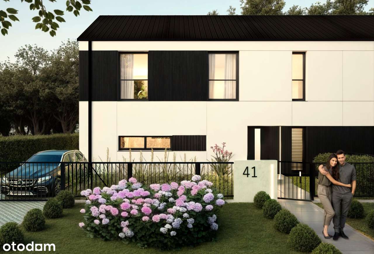 Nowoczesne domy w Zgierzu przy ul. Dolnej. Pompa ciepła, rekuperacja.. - Pełny obrazek: 1/5