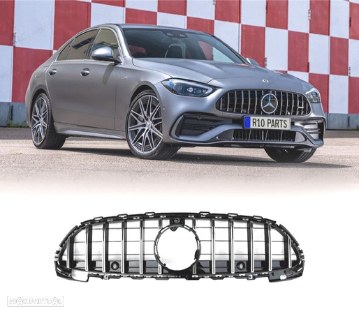 GRELHA FRONTAL PARA MERCEDES W206 21- LOOK AMG PRATEADA - 1