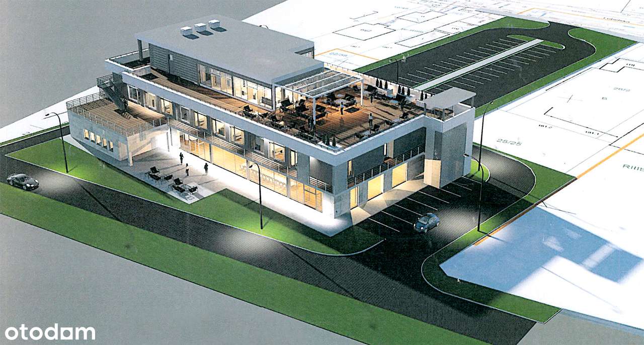 6 działek z pozwoleniem na bud. budynku usług. 3 kondygn o pow 3604 m2-0