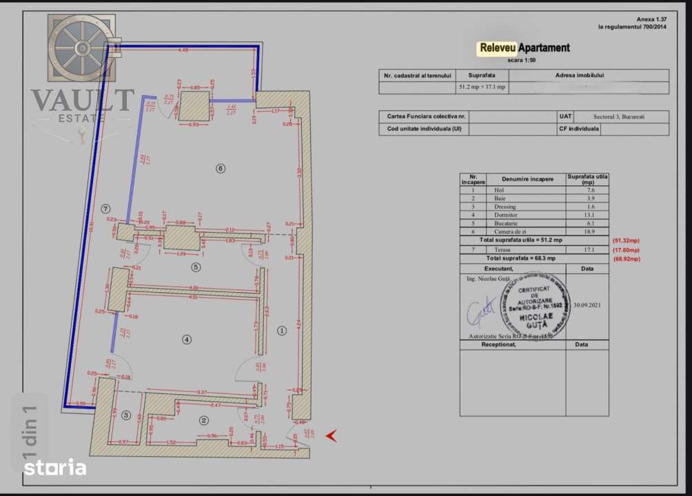 Apartament 2 camere - TERASA 18 MP - zona VITAN-17