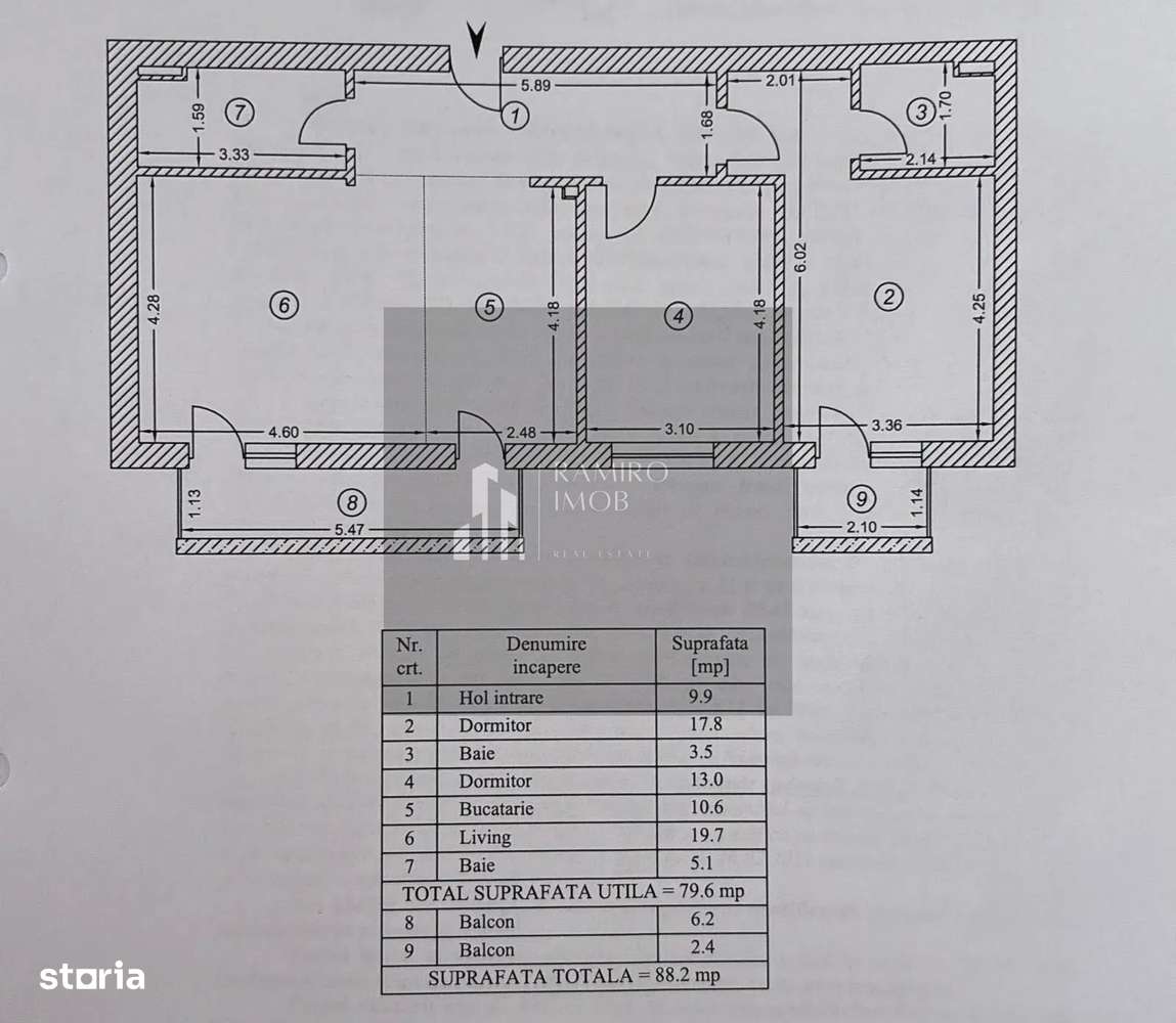 Apartament 3 camere decomandat Grand Kristal Residence/loc parcare xy