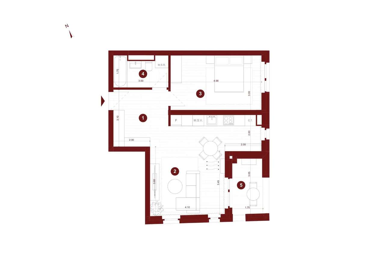 Apartament Via Carmina, de la dezvoltator avans 5% - Imagine principală: 4/7