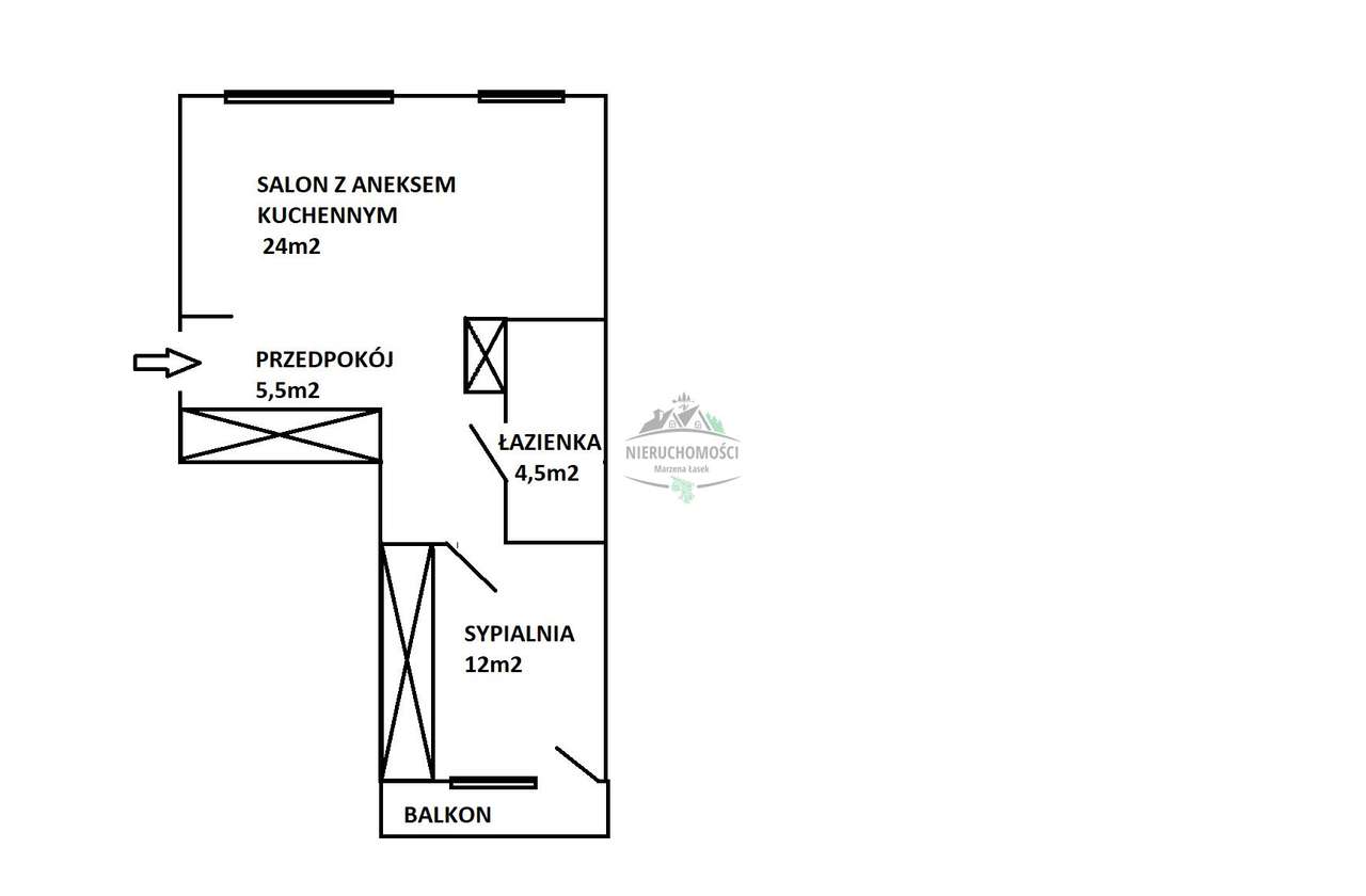 Przytulne 2 pokojowe mieszkanie,  Wierzbno, metro, tramwaj-11