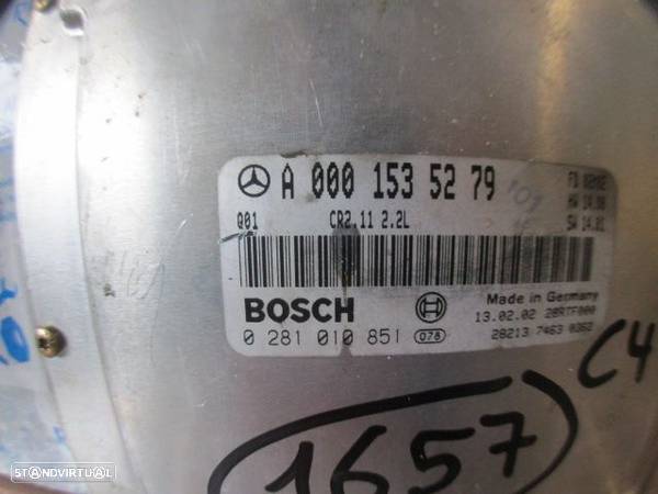 Centralina A0001535279 0281010851 MERCEDES W203 2000 C220CDI 143CV 4P PRETO BOSCH/ ORIGINAL - 4