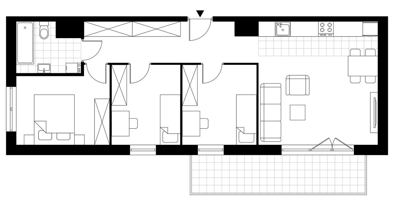 4-pokojowe mieszkanie 69m2 + balkon Bez Prowizji - Pełny obrazek: 3/8