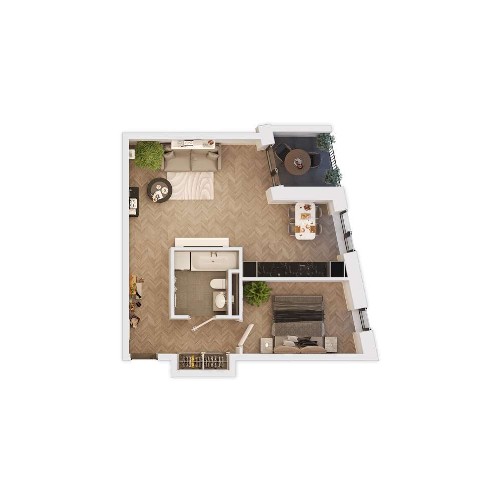 Westerplatte 5a | mieszkanie 2-pok. | IV.M10 - Pełny obrazek: 3/9